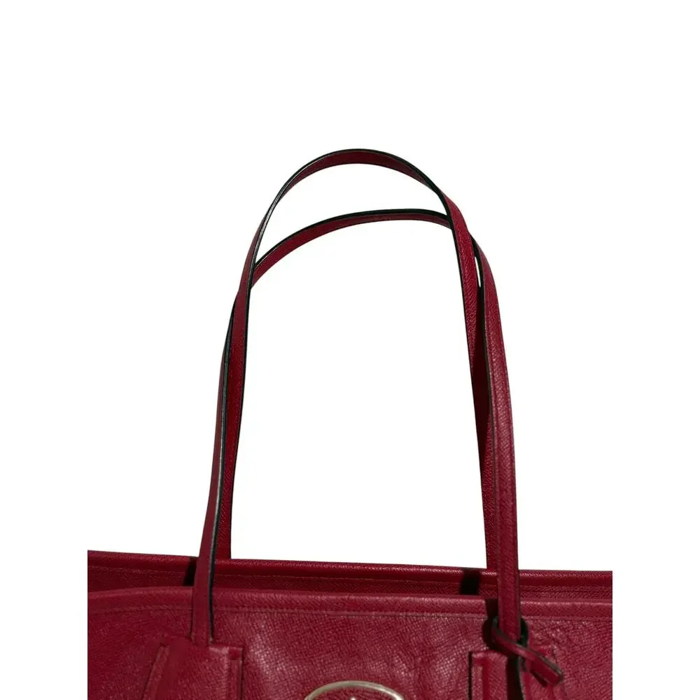 COACH Red Current Leather Taxi Tote Bag